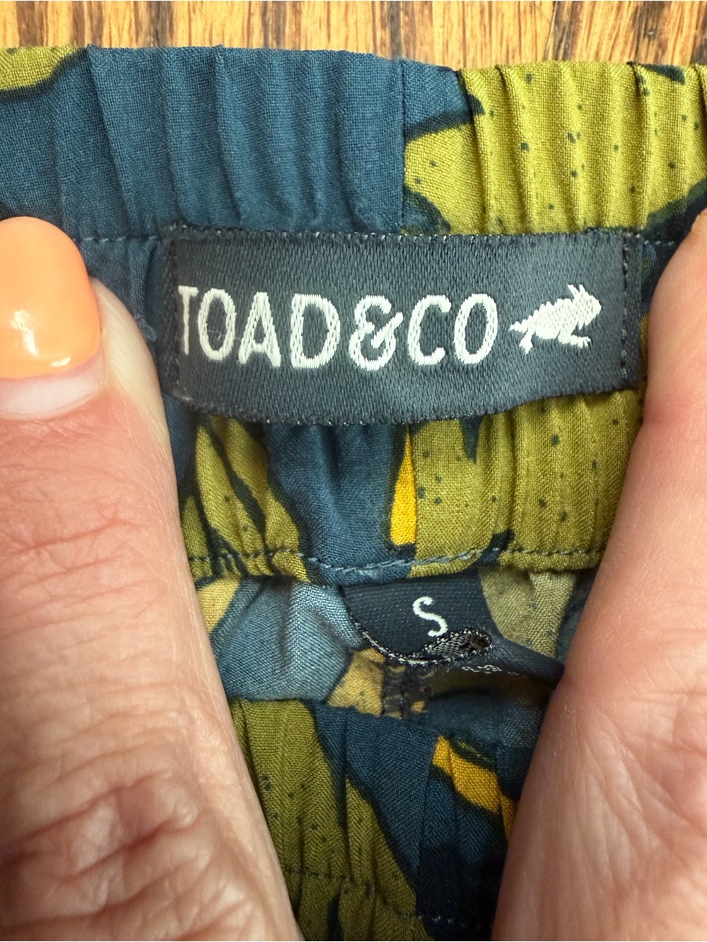 Toad&Co Sunkissed Wide Leg Pants Tropical Floral Blue Cropped Small - Picture 4 of 11
